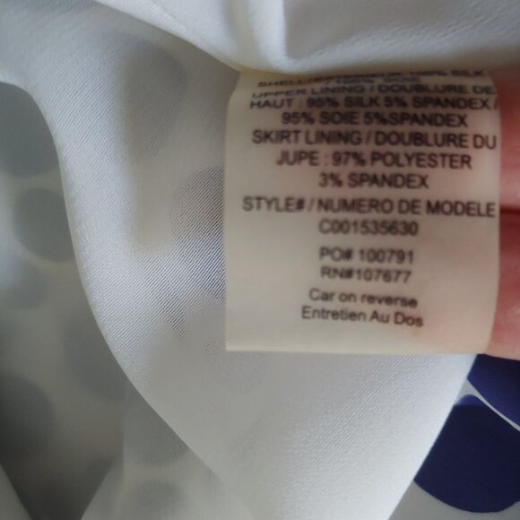 Alice & Olivia Numero De Modele Blue/White Polka Dot Strapless Mini Dress Silk - Picture 11 of 11